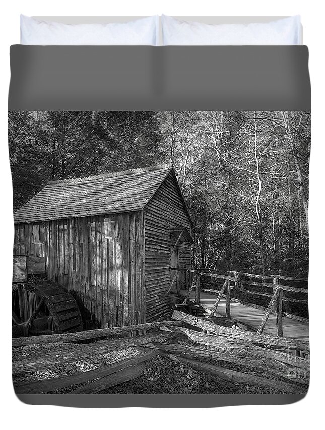 Grist Mill Duvet Cover featuring the photograph Tennessee Mill 2 by Mike Eingle