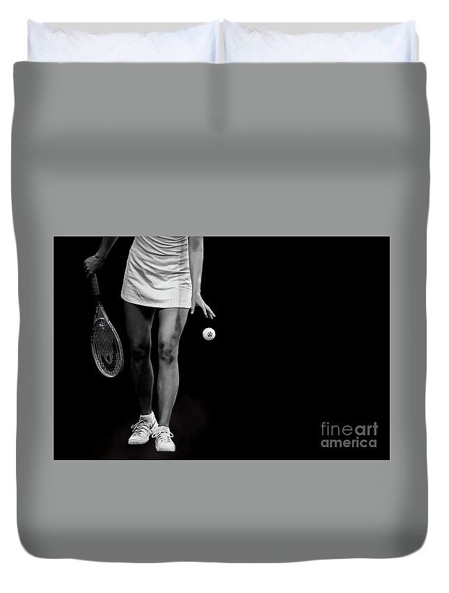 Center Court Duvet Cover featuring the photograph Tennis Legs by Ed Taylor