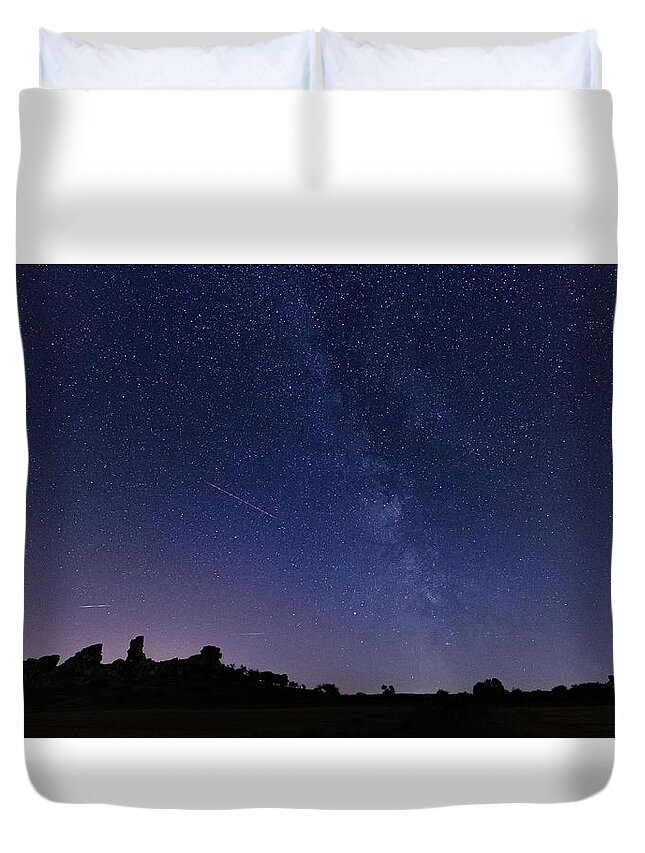 Photography Duvet Cover featuring the photograph Teufelsmauer, Harz Mountains by Andreas Levi