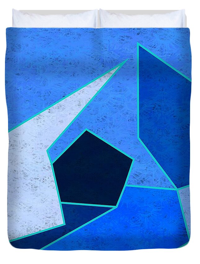 Blue Duvet Cover featuring the digital art The Blues by Bill King