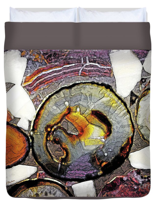 Modern Duvet Cover featuring the photograph The Core of Life by Linda Parker
