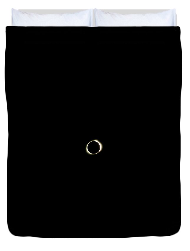 America Duvet Cover featuring the photograph The Corona Panorama - Total Solar Eclipse by Gregory Ballos