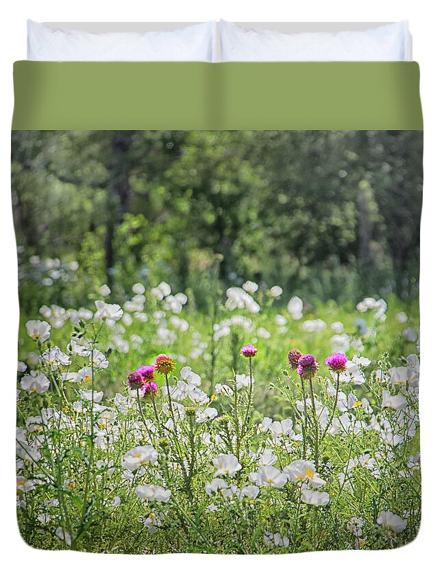 Wild Flowers Duvet Cover featuring the photograph The Flower Field by Jolynn Reed