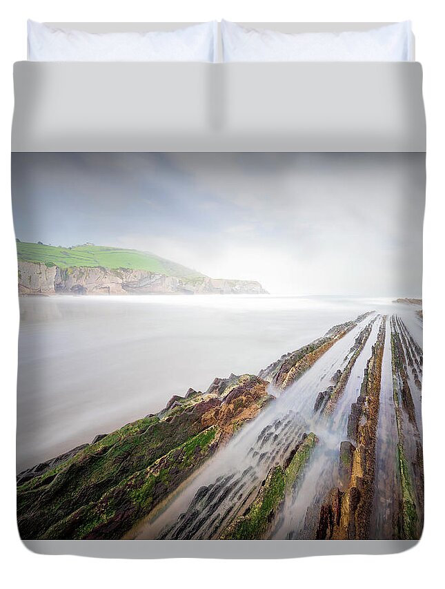 Clouds Duvet Cover featuring the photograph The goal by Dominique Dubied