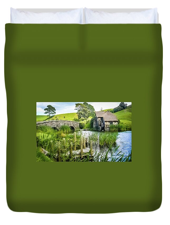 Hobbit Duvet Cover featuring the photograph The Hobbiton by Lyl Dil Creations