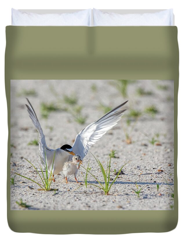 Bird Duvet Cover featuring the photograph The Littlest Thief 2 by Susan Rissi Tregoning