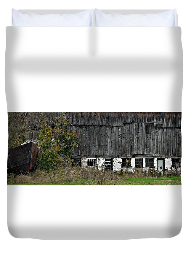 The Lost Arc Duvet Cover featuring the photograph The Lost Arc by Cyryn Fyrcyd