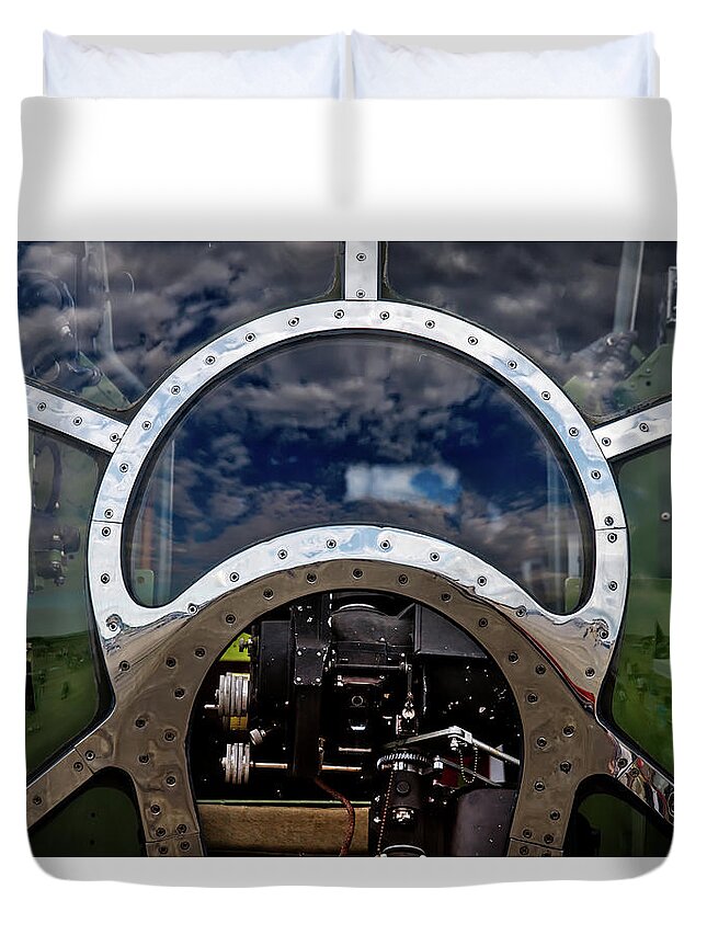 Aircraft Duvet Cover featuring the photograph The Nose by Bill Chizek