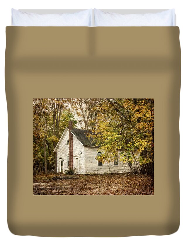 Church Duvet Cover featuring the photograph The Old Church by Cathy Kovarik