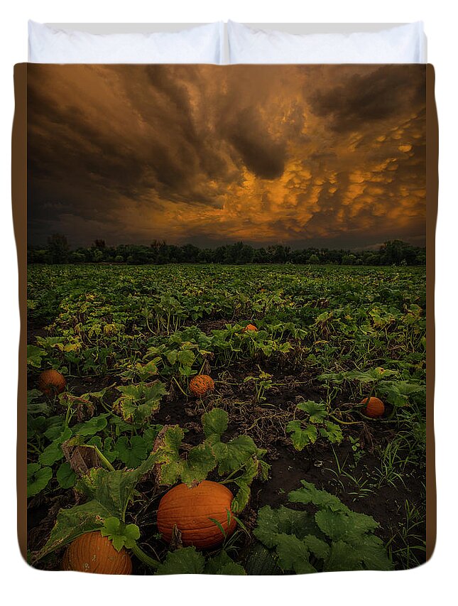 Pumpkin Patch Duvet Cover featuring the photograph The Patch by Aaron J Groen