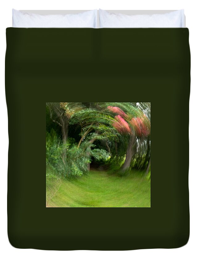 Abstract Duvet Cover featuring the photograph The Path Ahead by Ivars Vilums