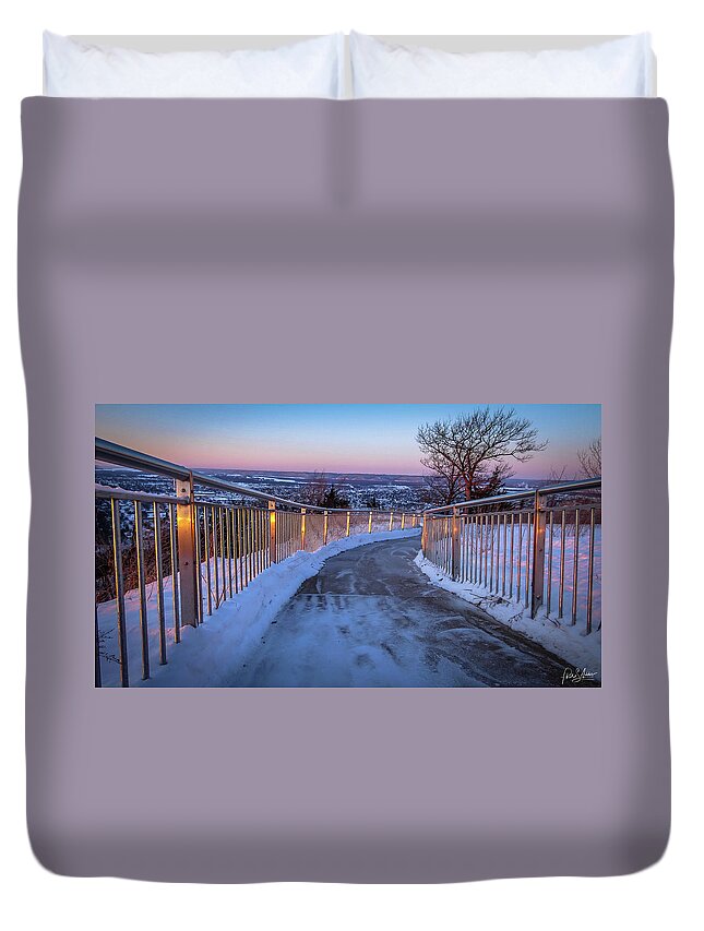Winter Duvet Cover featuring the photograph The Path by Phil S Addis