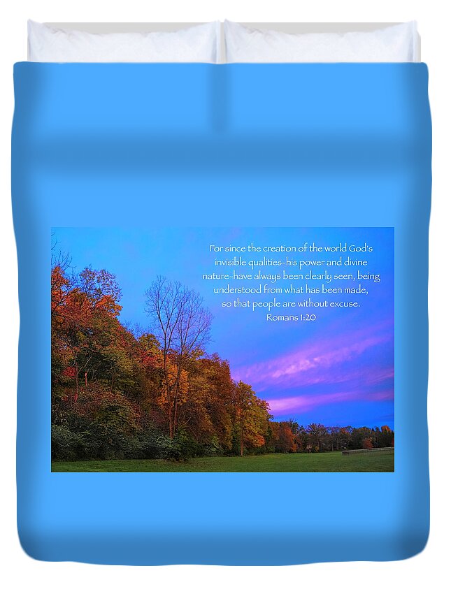 Faith Duvet Cover featuring the photograph The Power of God Clearly Seen by Jack Wilson