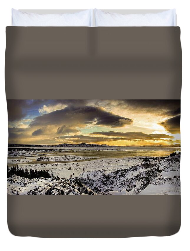 Sunrise Duvet Cover featuring the photograph The power of Nature by Robert Grac