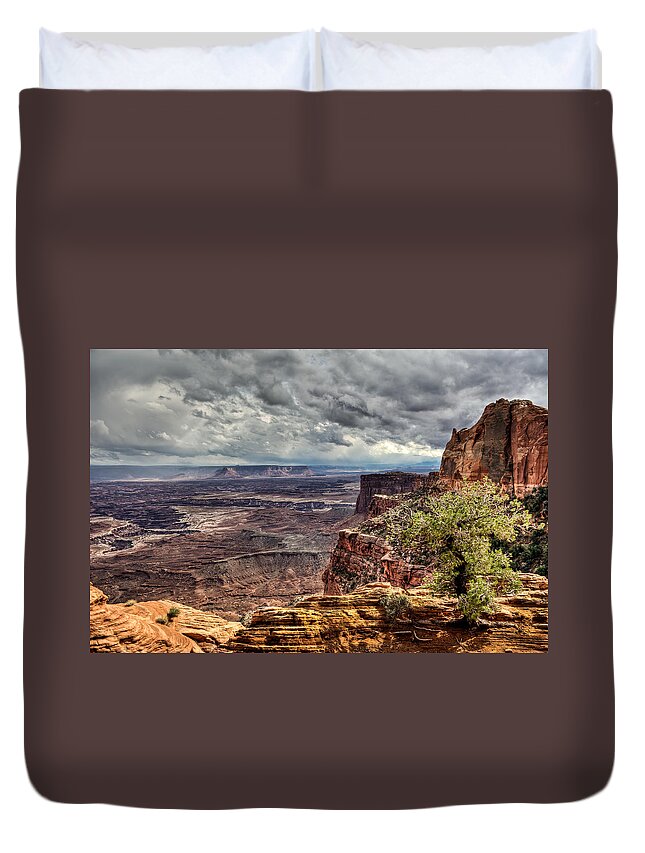 Tranquility Duvet Cover featuring the photograph The Storm by Merilee Phillips