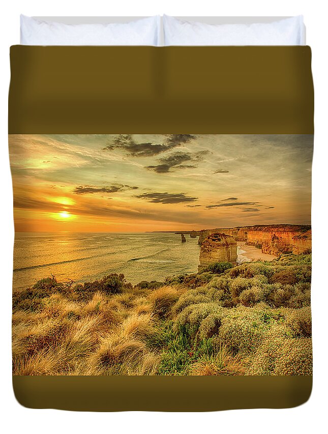 12apostles Duvet Cover featuring the photograph The Twelve Apostles by Chris Cousins