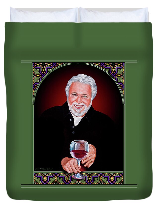 Winemaker Duvet Cover featuring the painting The Winemaker by David Arrigoni