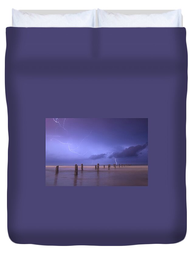 Scenics Duvet Cover featuring the photograph Thunderstorm by * Ohad Redlich Photography *