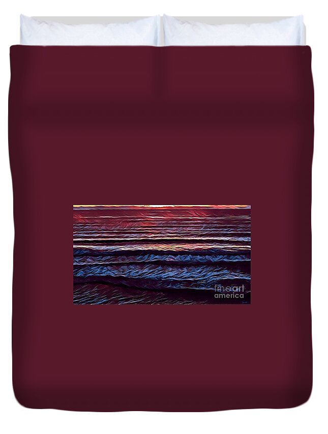 Oceans Duvet Cover featuring the painting Tidal Life by Denise Railey