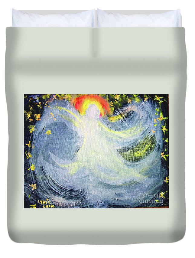 Impressionism Duvet Cover featuring the painting Tidings Of Joy by Lyric Lucas