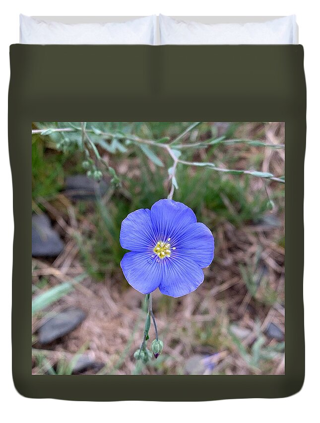 Tiny Duvet Cover featuring the photograph Tiny Flower by Brian Eberly
