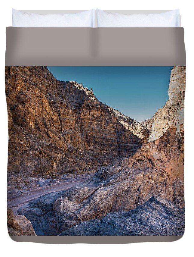 Titus Canyon Road Duvet Cover featuring the photograph Titus Canyon Road by Jurgen Lorenzen