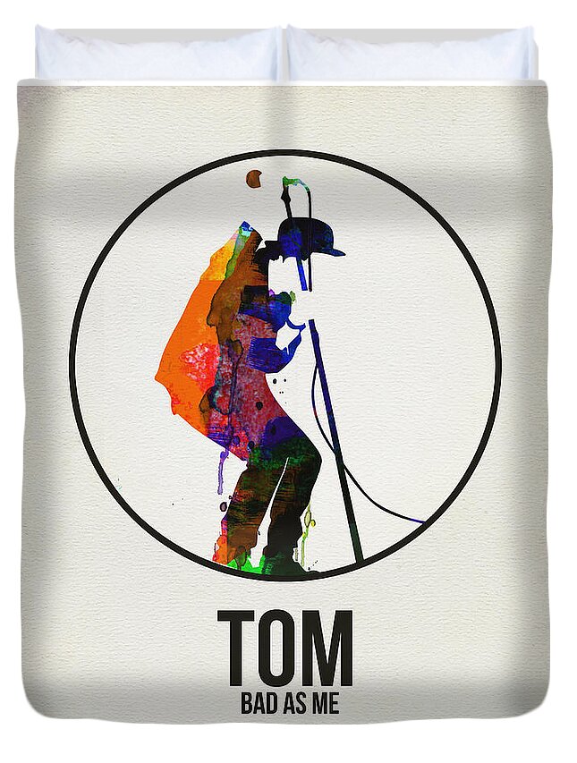 Tom Waits Duvet Cover featuring the digital art Tom Waits II by Naxart Studio
