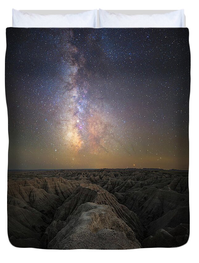 Badlands Duvet Cover featuring the photograph Too much to think by Aaron J Groen