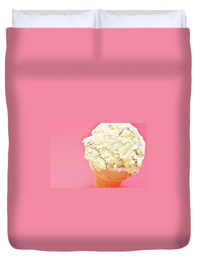 Enjoyment Duvet Cover featuring the photograph Top Of An Ice Cream Cone by Kevinruss