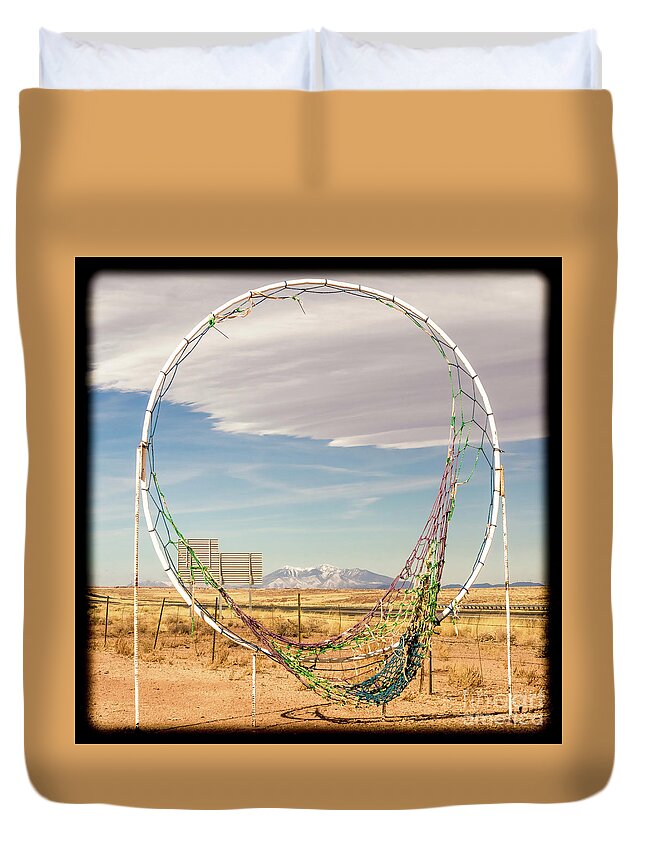 Torn Iconic Dreamcatcher Duvet Cover featuring the photograph Torn Iconic Dreamcatcher by Imagery by Charly