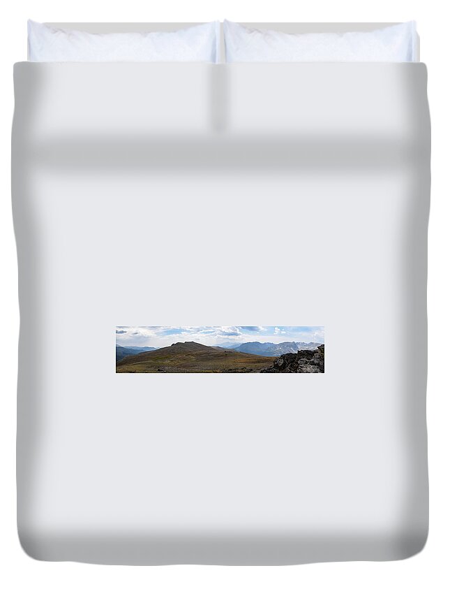 Mountain Duvet Cover featuring the photograph Trail Ridge Road Arctic Panorama by Nicole Lloyd
