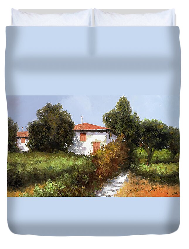 Country Duvet Cover featuring the painting Tre Gennaio by Guido Borelli