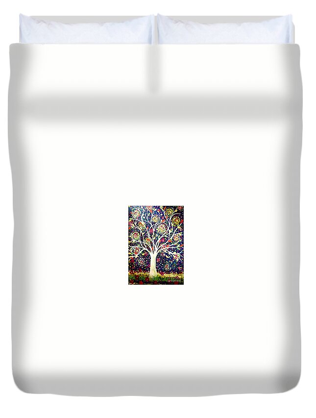 Tree Of Life Duvet Cover featuring the painting Tree of Life by Jacqui Hawk