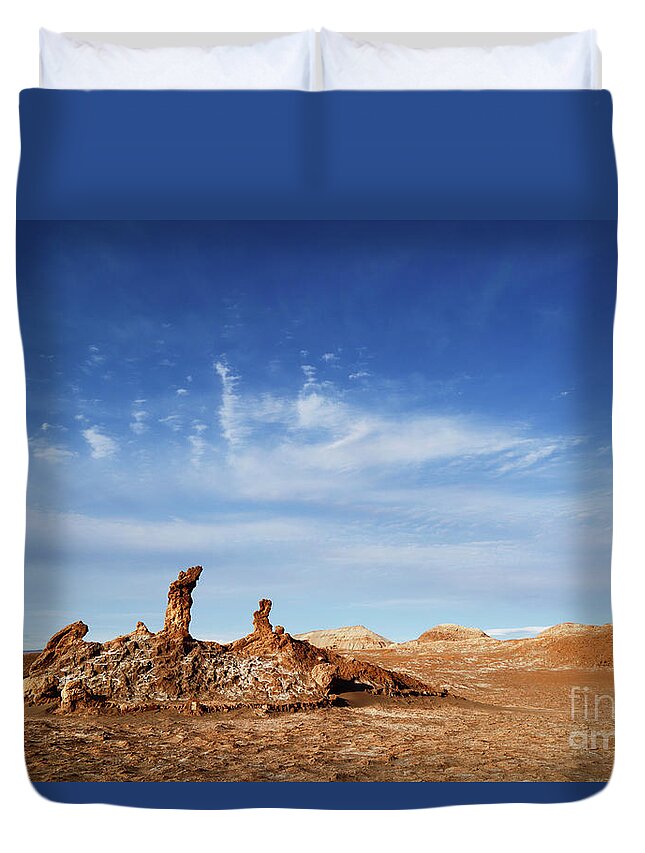 Chile Duvet Cover featuring the photograph Tres Marias Valle de la Luna Chile by James Brunker