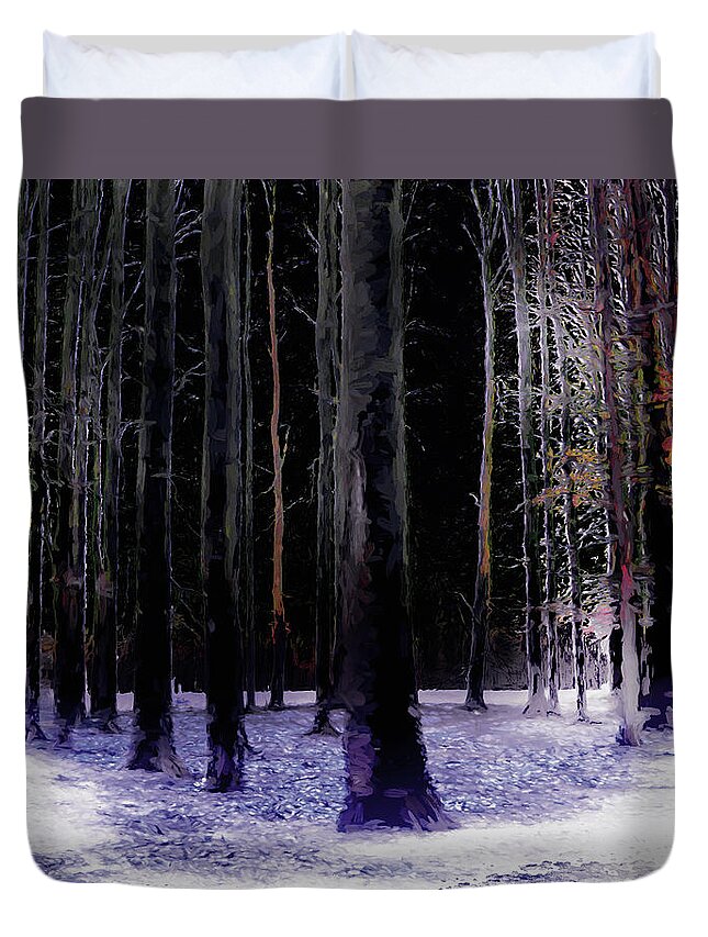 Trees Duvet Cover featuring the digital art Trust Your Intuition by Pennie McCracken