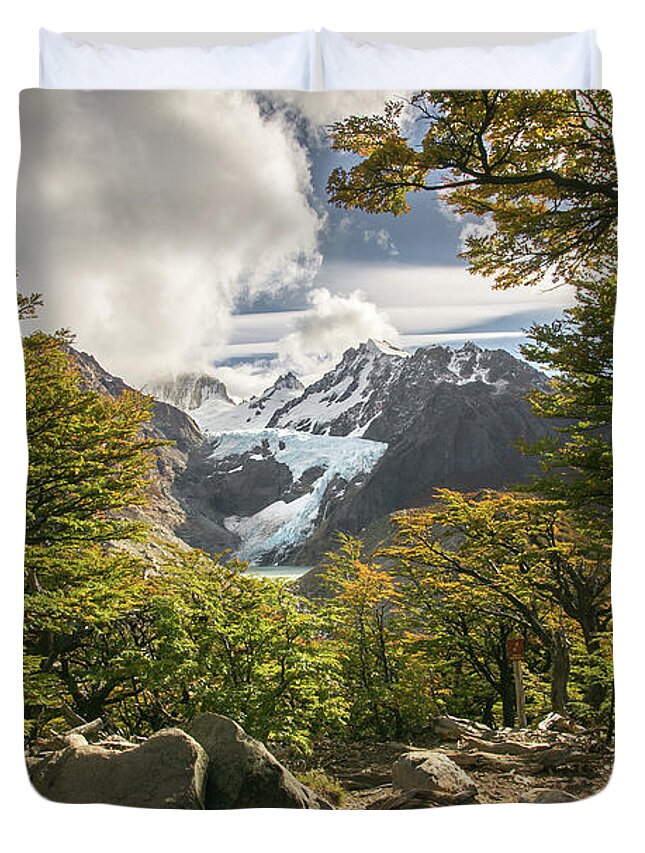 Patagonia Duvet Cover featuring the photograph Tucueco by Ryan Weddle