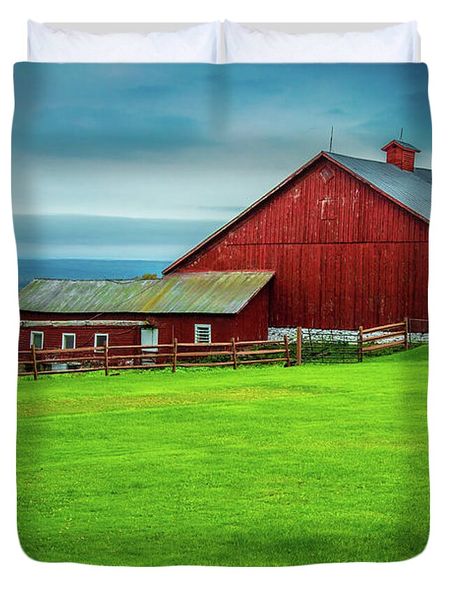 Rgb Duvet Cover featuring the photograph Tug Hill Farm by Roger Monahan