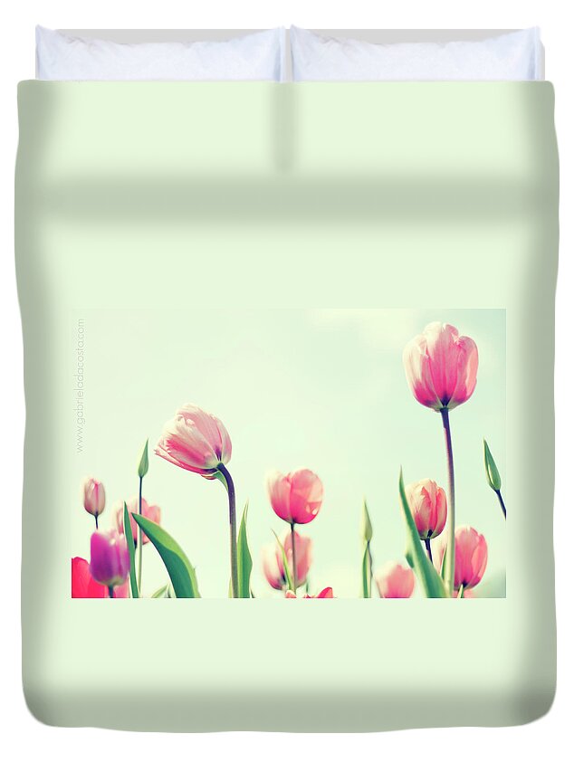 Netherlands Duvet Cover featuring the photograph Tulips by Gabriela D Costa