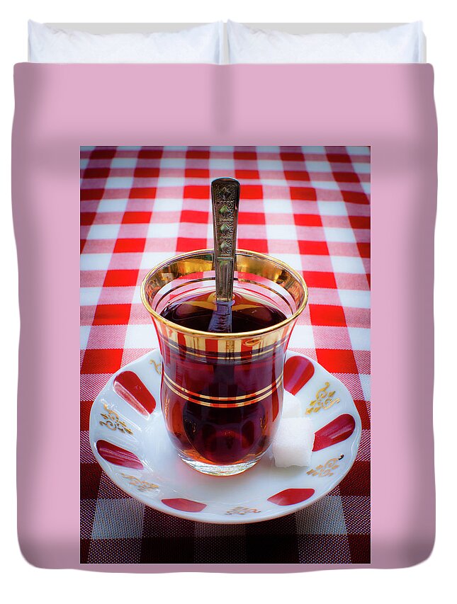 Istanbul Duvet Cover featuring the photograph Turkish Tea by Noelia Hn