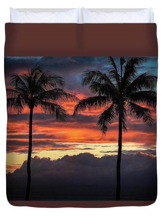 Hawaii Duvet Cover featuring the photograph Two Coconuts by G Lamar Yancy