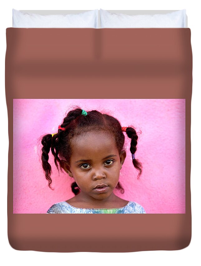 Africa Duvet Cover featuring the photograph Uncertain in Harar by Tony Camacho