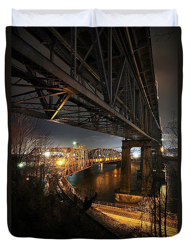 Built Structure Duvet Cover featuring the photograph Underbelly by Kevin Van Der Leek Photography