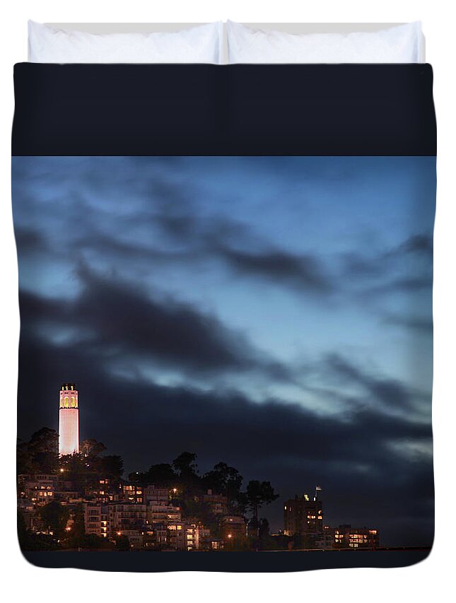 Coit Tower Duvet Cover featuring the photograph Until It's Over by Laurie Search