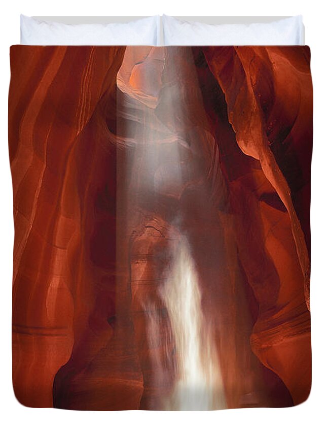 Antelope Canyon Duvet Cover featuring the photograph Upper Antelope Canyon IV by Giovanni Allievi