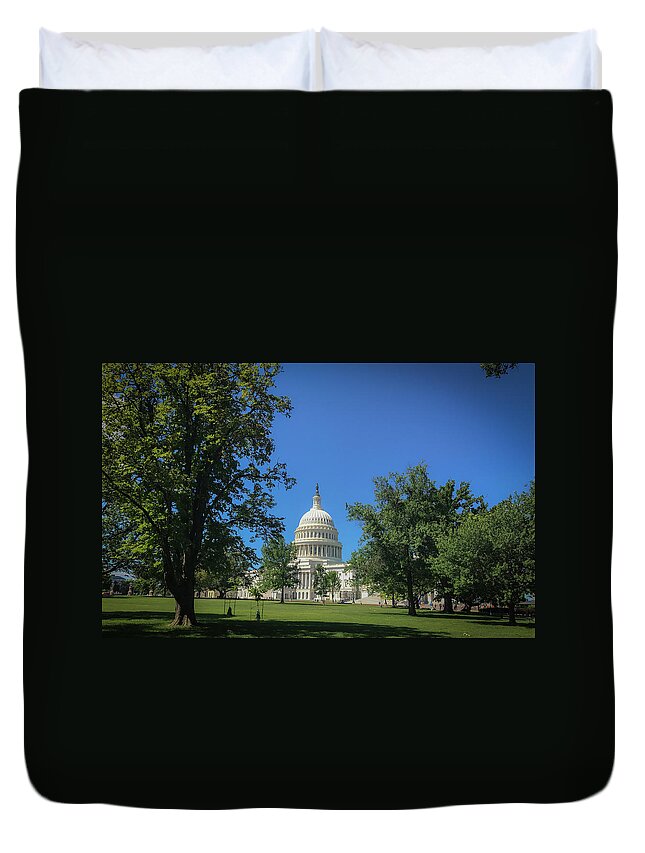 Us Capitol Duvet Cover featuring the photograph US Capitol by Lora J Wilson