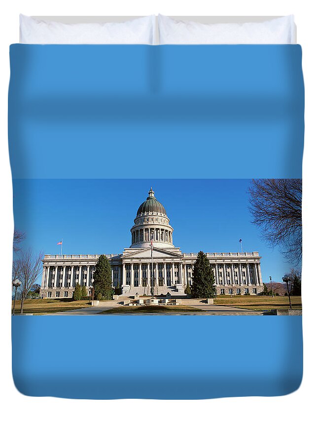 Rotunda Duvet Cover featuring the photograph Usa, Utah, Salt Lake City, State by Visionsofamerica/joe Sohm