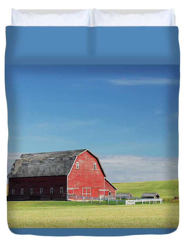 Whitman County Duvet Cover featuring the photograph Usa, Washington State, Whitman County by Westend61