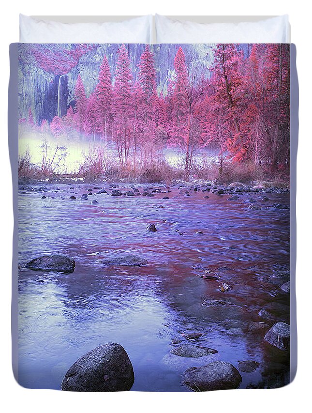 Yosemite Duvet Cover featuring the photograph Valley River in Yosemite by Jon Glaser