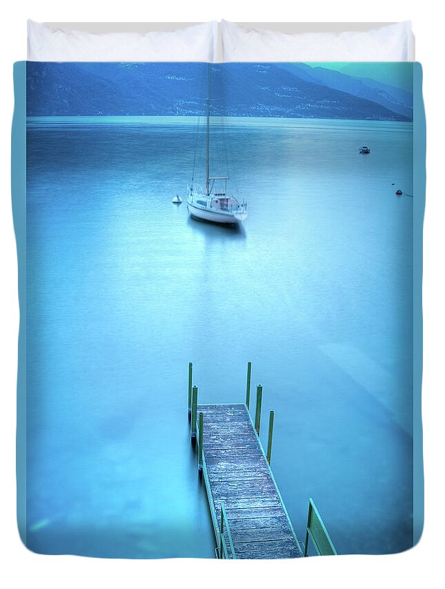 Scenics Duvet Cover featuring the photograph Varenna, Lago Di Como by Mmac72