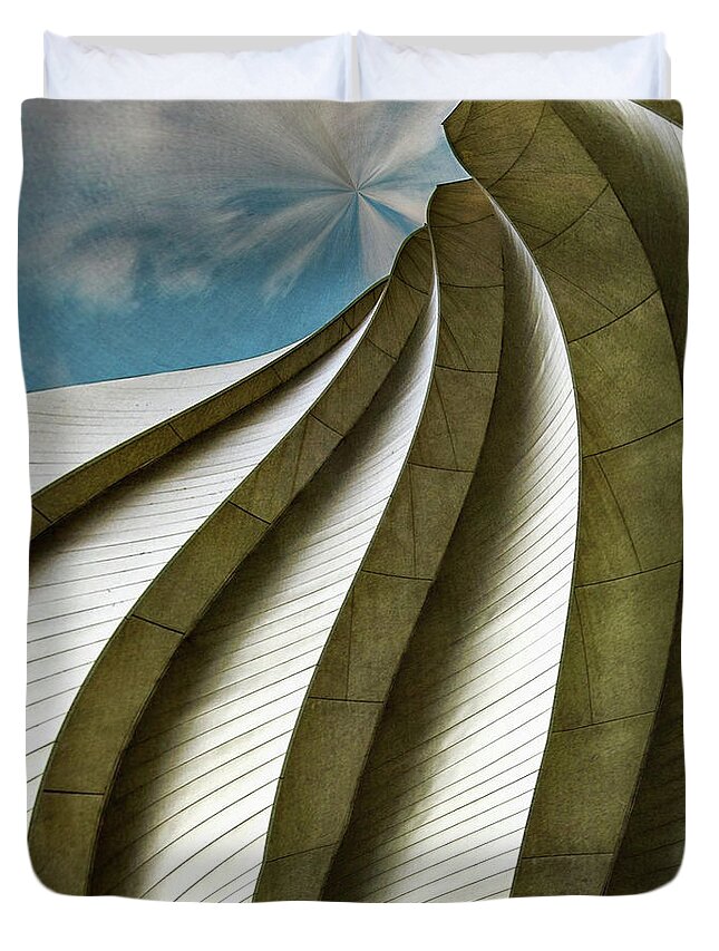 Kauffman Performing Arts Center Duvet Cover featuring the photograph Variations On Kauffman by Doug Sturgess